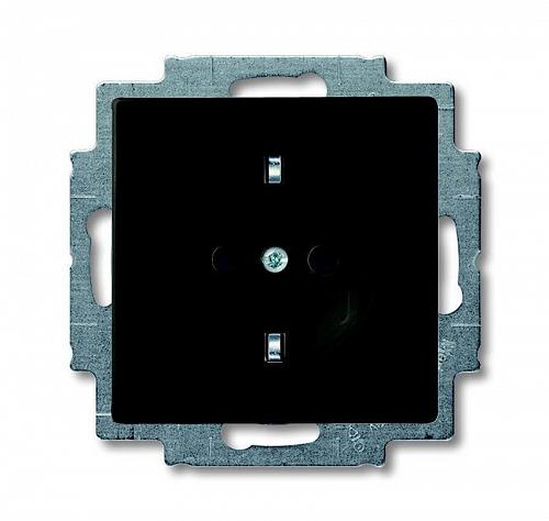 Розетка ABB Basic55 Schuko с/з 16A 250V винтовой зажим chateau-черный 2CKA002011A6147