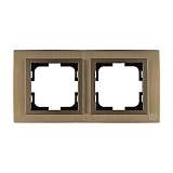 Рамка 2-постовая Mono Electric Style Aluminium бронза 107-810000-161