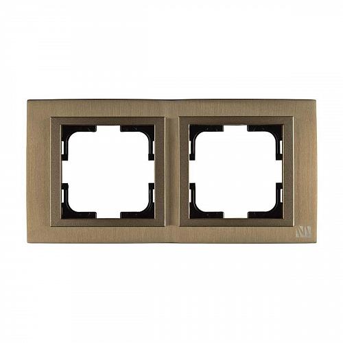 Рамка 2-постовая Mono Electric Style Aluminium бронза 107-810000-161