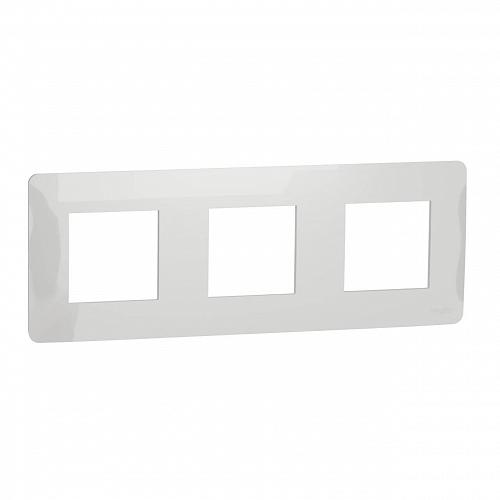 Рамка 3-постовая Schneider Electric Unica New NU200618