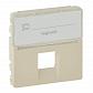Лицевая панель Legrand Valena Life розетки телефонной RJ-11/Ethernet RJ-45 слоновая кость 755471 - фото №1