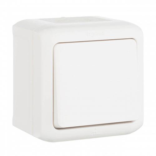 Переключатель одноклавишный на 2 направления Legrand Quteo 10A 250V IP44 белый 782304