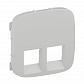 Лицевая панель Legrand Valena Allure розетки телефонной RJ-11/Ethernet RJ-45 белая 755425 - фото №1