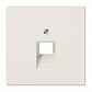 Накладка 1-ой наклонной телефонной/компьютерной розетки Jung LS 990 бежевая LS969-1UA - фото №1