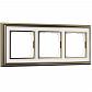 Рамка Werkel Palacio на 3 поста бронза/белый WL17-Frame-03 4690389103650 - фото №1