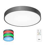 Потолочный светодиодный светильник с пультом ДУ Citilux Купер RGB Черный CL72495G1