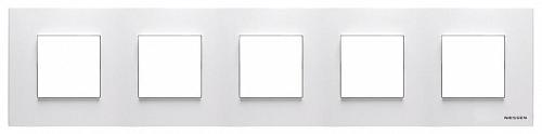 Рамка 5-постовая ABB Zenit альпийский белый 2CLA227500N1101
