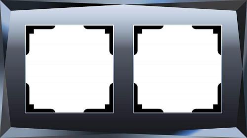 Рамка Werkel Diamant на 2 поста черный WL08-Frame-02 4690389054402