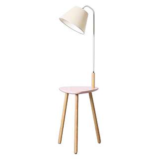 Торшеры со столиком розового цвета