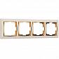 Рамка на 4 поста Werkel Snabb слоновая кость/золото W0041932 4690389160929 - фото №1
