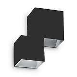Уличный настенный светодиодный светильник Ideal Lux Rubik Ap2 Nero 4000K 180045