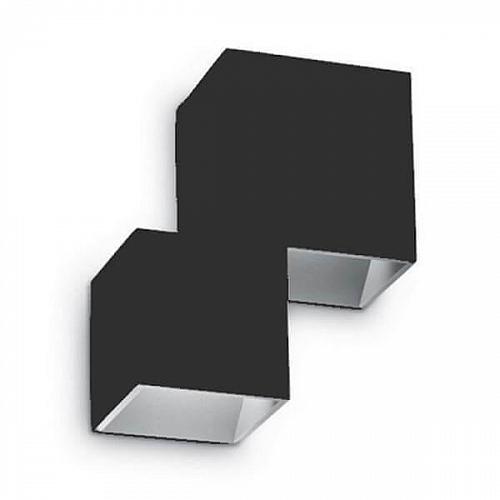 Уличный настенный светодиодный светильник Ideal Lux Rubik Ap2 Nero 4000K 180045