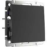 Выключатель Werkel одноклавишный черный матовый W1110008 4690389156588