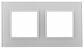 Рамка 2-постовая ЭРА Elegance 14-5102-01 Б0034488 - фото №1