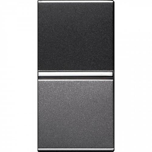 Выключатель одноклавишный 2-полюсный  ABB Zenit 16A 250V антрацит 2CLA210120N1801