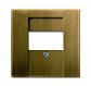 Лицевая панель ABB Dynasty розетки UAE/TAE латунь античная 2CKA001710A4084 - фото №1