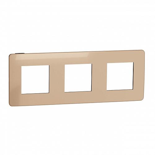Рамка 3-постовая Schneider Electric Unica New NU280658