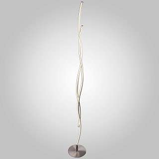 Торшеры с 2 и более плафонами матово-никелированные