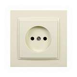 Розетка 2К Mono Electric Despina 16A 250V винтовое подключение крем 102-170022-116