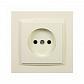 Розетка 2К Mono Electric Despina 16A 250V винтовое подключение крем 102-170022-116 - фото №1
