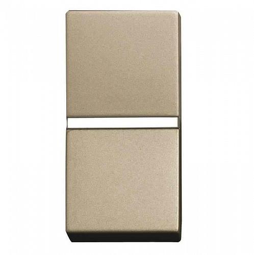 Переключатель одноклавишный проходной ABB Zenit 16A 250V шампань 2CLA211000N1901