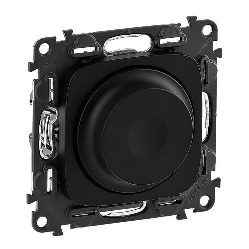 Светорегулятор Legrand Valena Allure поворотный без нейтрали антрацит 752980