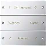 Набор клавиш Gira System 55 с возможностью нанесения надписи 3шт хром 2133610