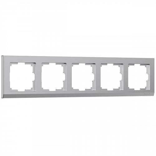 Рамка Werkel Stark на 5 постов серебряный W0051806 4690389161940
