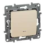 Выключатель одноклавишный Legrand Etika 10A 250V с подсветкой слоновая кость 672303