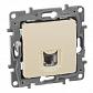 Розетка телефонная RJ11 Legrand Etika слоновая кость 672340 - фото №1