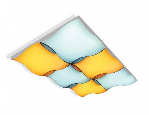 Потолочный светодиодный светильник Ambrella light Orbital Parrus FP2356 WH 192W D720*480