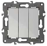 Выключатель трехклавишный ЭРА Elegance 10AX 250V 14-1107-01 Б0034249