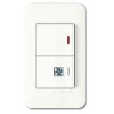 Двухклавишный выключатель IMEX 70 WIDE WH WSN 2636 WH