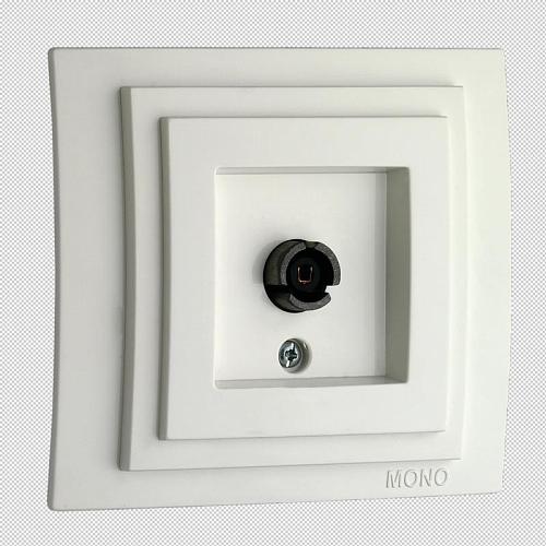 Розетка TV проходная Mono Electric Despina/ Larissa универсальная экран белый 500-001905-137