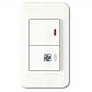 Двухклавишный выключатель IMEX 70 WIDE WH WSN 2636 WH - фото №1