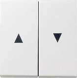 Лицевая панель Gira System 55 выключателя жалюзи чисто-белый шелковисто-матовый 029427