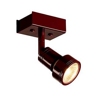 Споты с одним плафоном красного цвета
