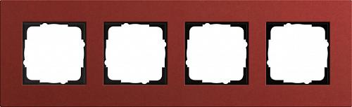 Рамка 4-постовая Gira Esprit Lenoleum-Multiplex красный 0214229