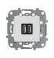 Розетка 2xUSB ABB Zenit альпийский белый 2CLA228500N1101 - фото №2