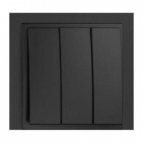 Выключатель Mono Electric Despina трехклавишный графит 102-202022-114