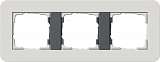 Рамка 3-постовая Gira E3 светло-серый/антрацит 0213421