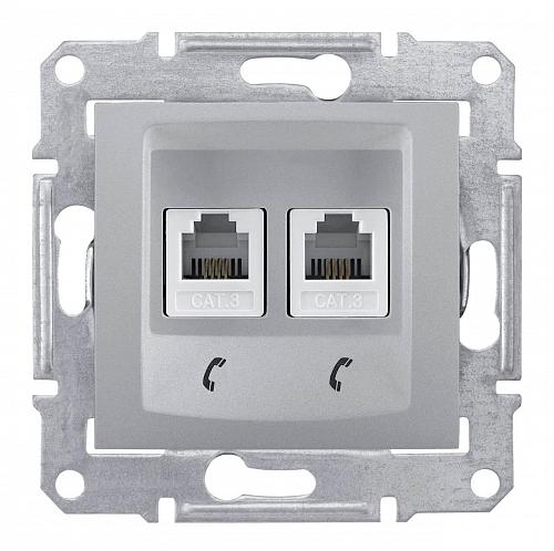 Розетка телефонная 2хRJ11 Schneider Electric Sedna SDN4201160