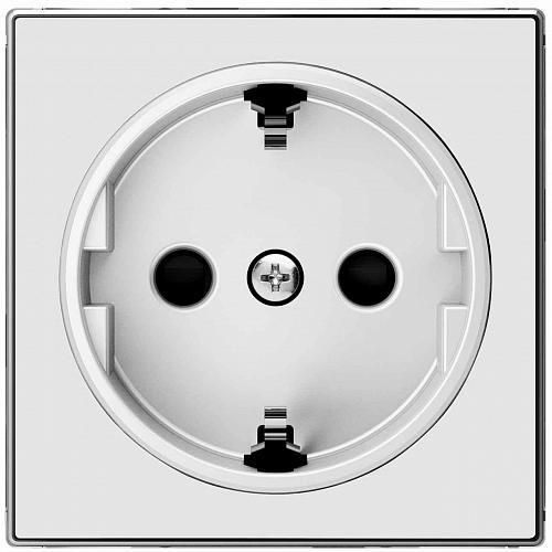 Лицевая панель ABB Sky розетки Schuko с/з альпийский белый 2CLA858800A1101