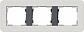 Рамка 3-постовая Gira E3 светло-серый/антрацит 0213421 - фото №1