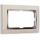 Рамка для двойной розетки Werkel Snabb слоновая кость/хром W0081903 4690389161094 - фото №1