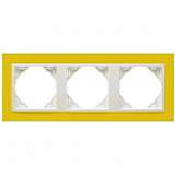 Рамка 3-постовая Efapel Logus 90 Animato желтый/лед 90930 TRG