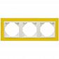 Рамка 3-постовая Efapel Logus 90 Animato желтый/лед 90930 TRG - фото №1