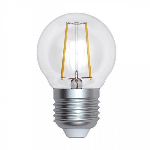 Лампа светодиодная филаментная диммируемая Uniel E27 9W 3000K прозрачная LED-G45-9W/3000K/E27/CL/DIM GLA01TR UL-00005193