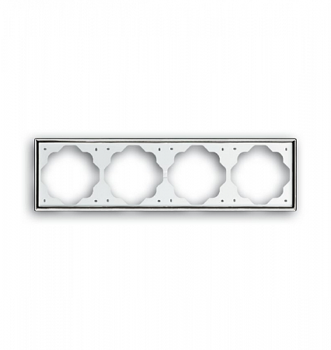 Рамка 4-постовая ABB Impuls хром 2CKA001754A4136