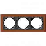 Рамка 3-постовая Efapel Logus 90 Animato темно-оранжевый/серый 90930 TTS